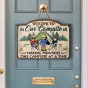 Conduisez lentement, les campeurs ivres comptent, camping, voyage - Vacances, cadeau amusant pour les campeurs, les meilleurs amis, la famille - Panneau en bois personnalisé en forme