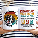 Thank You For Being My Dad - Funny, Birthday Gift For Dog Dads, Cat Dads, Pet Lovers - Personalized Custom White Edge-to-Edge Mug