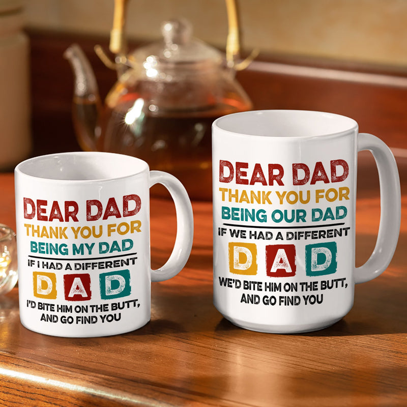 Thank You For Being My Dad - Funny, Birthday Gift For Dog Dads, Cat Dads, Pet Lovers - Personalized Custom White Edge-to-Edge Mug