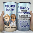 You Are The Reason I Don't Punch People At Work - Funny, Anniversary, Birthday Gifts For Colleagues, Coworker, Besties - Personalized Custom 4 In 1 Can Cooler Tumbler