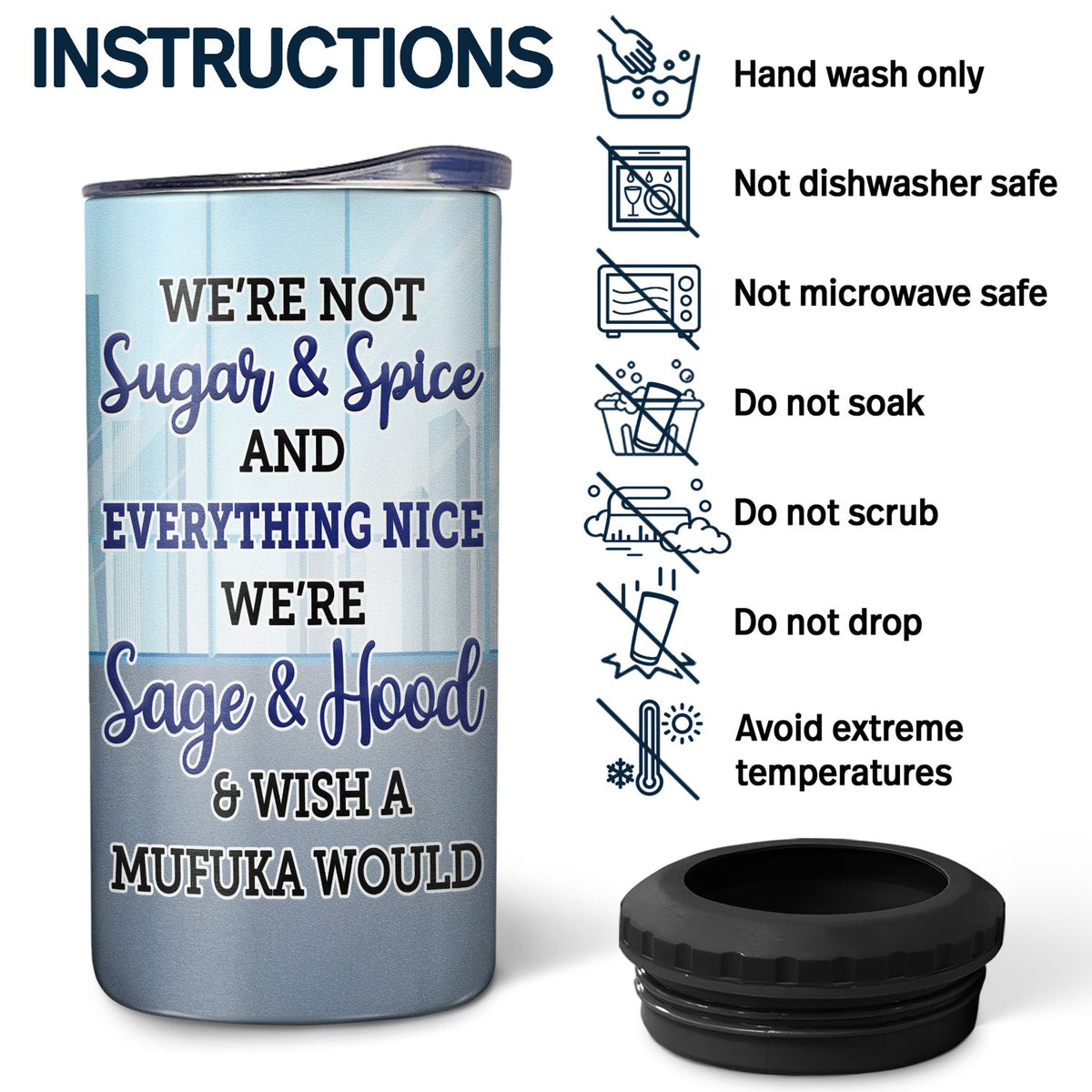 You Are The Reason I Don't Punch People At Work - Funny, Anniversary, Birthday Gifts For Colleagues, Coworker, Besties - Personalized Custom 4 In 1 Can Cooler Tumbler