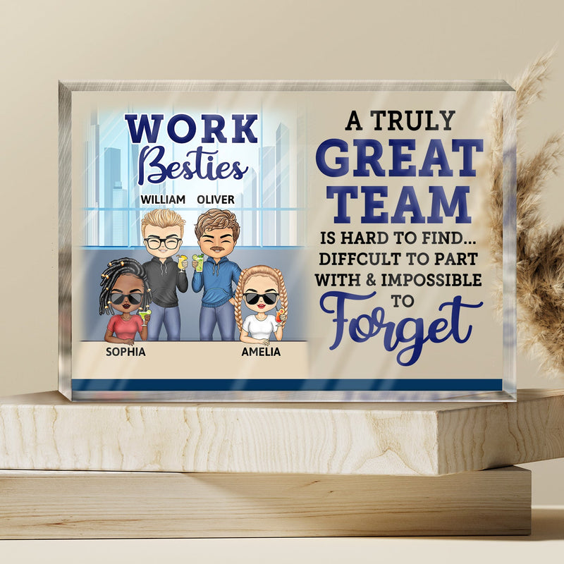 You Are The Reason I Don't Punch People At Work - Funny, Anniversary, Birthday Gifts For Colleagues, Coworker, Besties - Personalized Custom Rectangle Shaped Acrylic Plaque