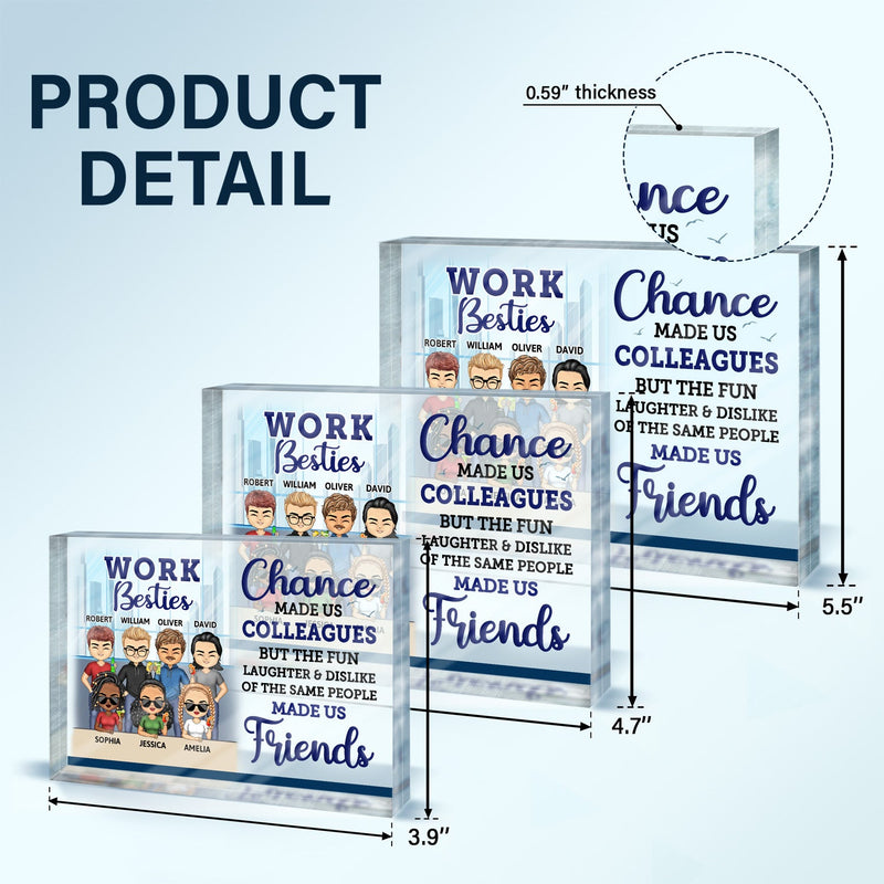 You Are The Reason I Don't Punch People At Work - Funny, Anniversary, Birthday Gifts For Colleagues, Coworker, Besties - Personalized Custom Rectangle Shaped Acrylic Plaque