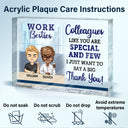 You Are The Reason I Don't Punch People At Work - Funny, Anniversary, Birthday Gifts For Colleagues, Coworker, Besties - Personalized Custom Rectangle Shaped Acrylic Plaque