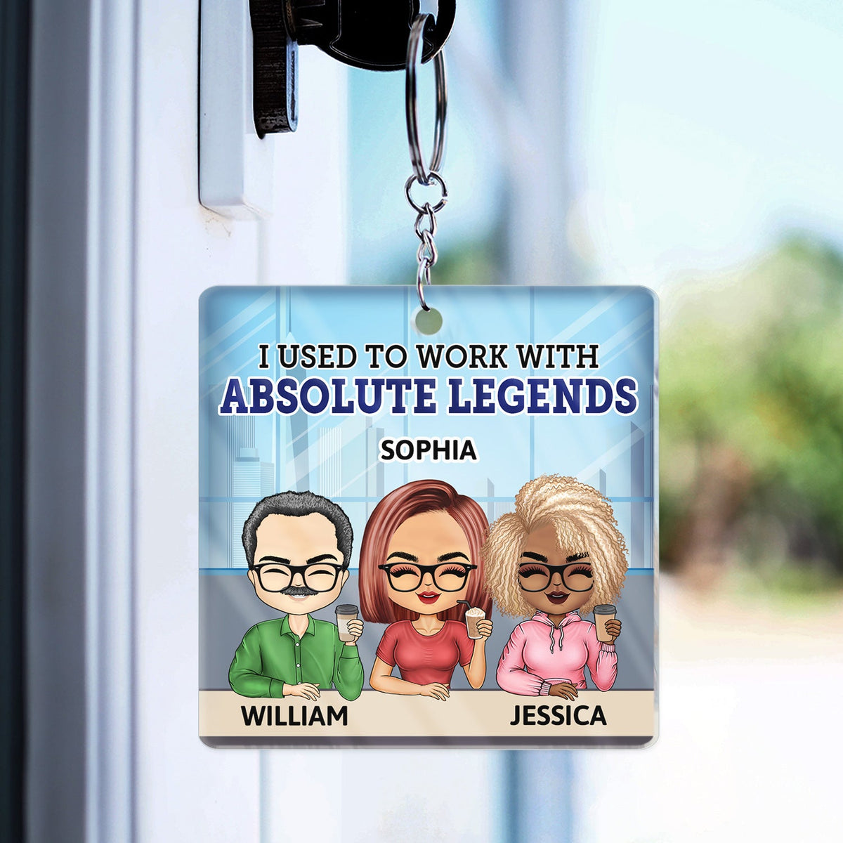 Never Underestimate The Difference You Made - Farewell, Leaving Gifts For Colleagues, Coworkers, Besties - Personalized Custom Acrylic Keychain