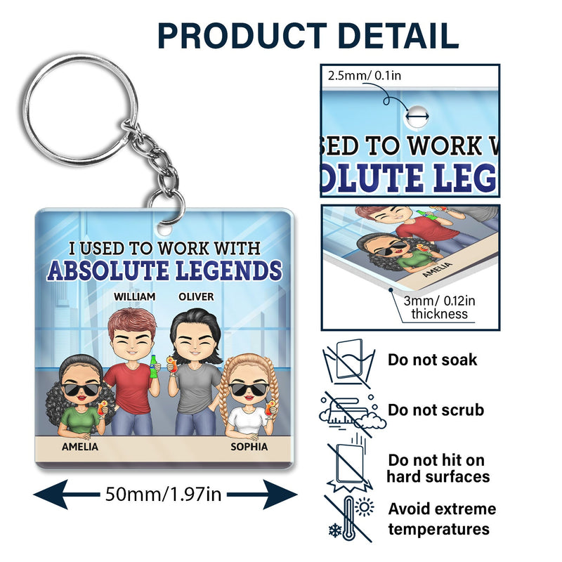 Never Underestimate The Difference You Made - Farewell, Leaving Gifts For Colleagues, Coworkers, Besties - Personalized Custom Acrylic Keychain