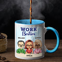 Tu es la raison pour laquelle je ne frappe pas les gens au travail - Drôle, anniversaire, cadeaux d'anniversaire pour collègues, collègues, meilleurs amis - Tasse d'accent personnalisée