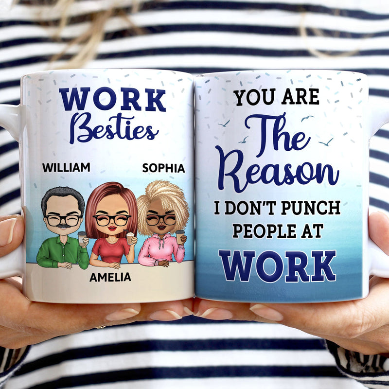 Here's To Another Day Of Outward Smiles - Funny, Anniversary, Birthday Gifts For Colleagues, Coworker, Besties - Personalized Custom White Edge-to-Edge Mug