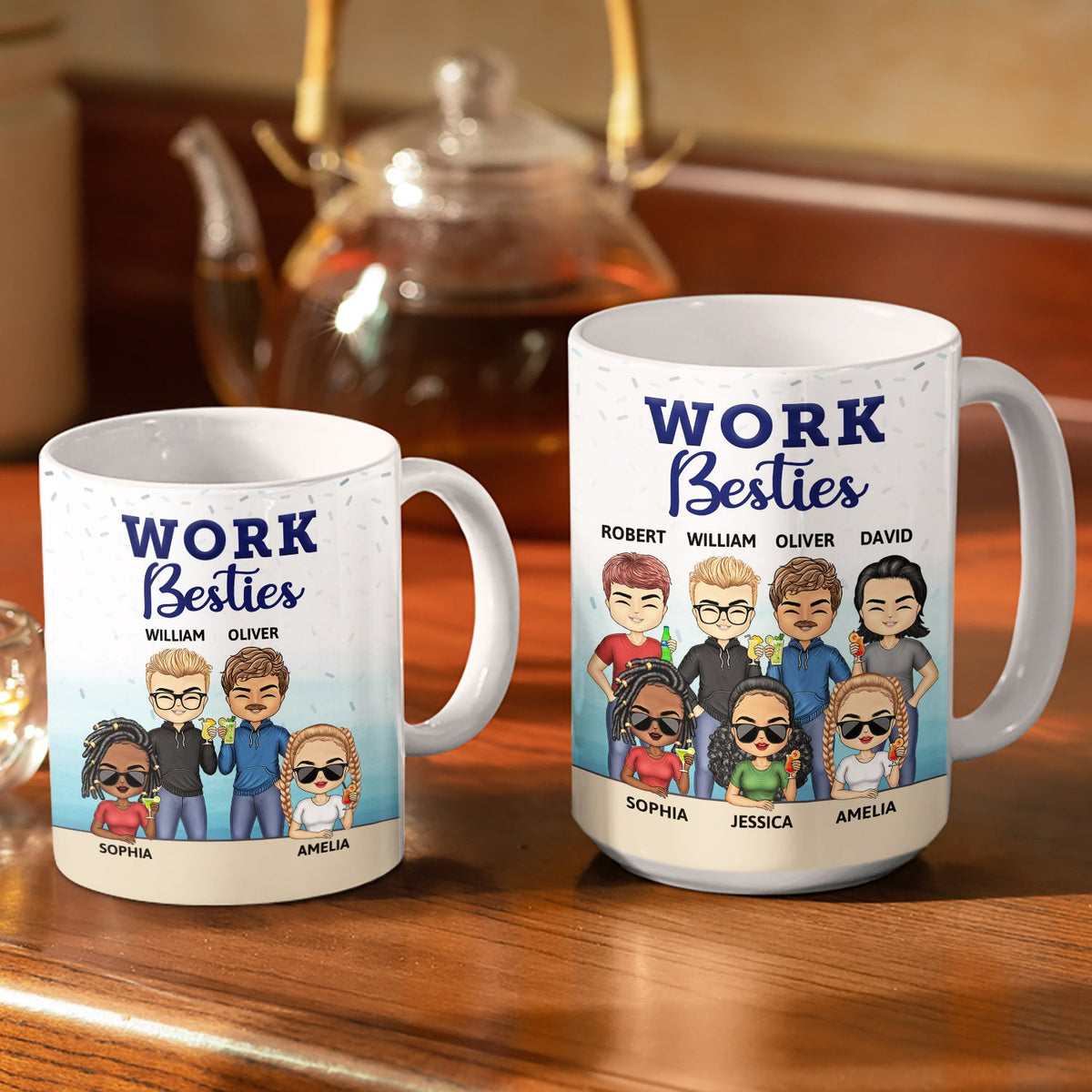 Here's To Another Day Of Outward Smiles - Funny, Anniversary, Birthday Gifts For Colleagues, Coworker, Besties - Personalized Custom White Edge-to-Edge Mug