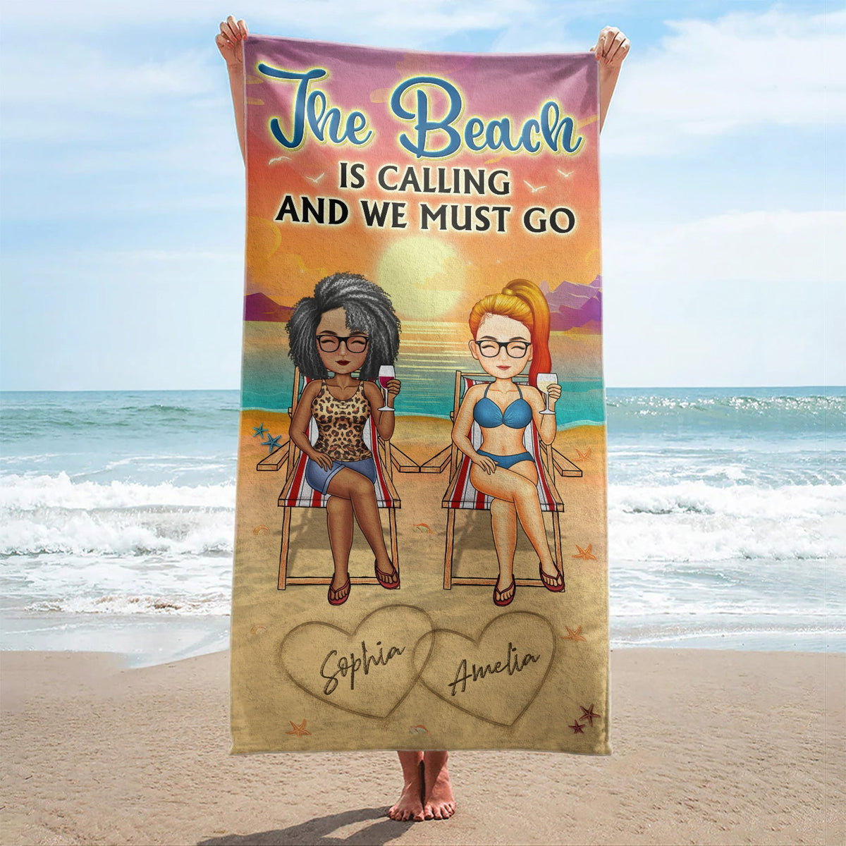 I Love You To The Beach And Back Traveling Beach Swimming Picnic Vacation - Birthday, Funny Gift For Her, Him, Couples, Family - Personalized Custom Beach Towel