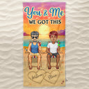 I Love You To The Beach And Back Traveling Beach Swimming Picnic Vacation - Birthday, Funny Gift For Her, Him, Couples, Family - Personalized Custom Beach Towel