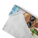 Chibi Traveling Beach Poolside Swimming Picnic Vacation Stars And Stripes - Birthday, Funny Gift For Her, Him, Besties, Family - Personalized Custom Beach Towel