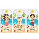 Kids Baby On The Beach - Gift For Children, Grandkids - Personalized Custom Beach Towel