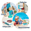 Kids Baby On The Beach - Gift For Children, Grandkids - Personalized Custom Beach Towel