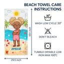 Kids Baby On The Beach - Gift For Children, Grandkids - Personalized Custom Beach Towel