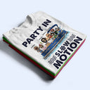 Party In Slow Motion Pontoon Boat Lake Life - Vacation, Birthday Gift For Besties, Best Friends - Personalized T Shirt