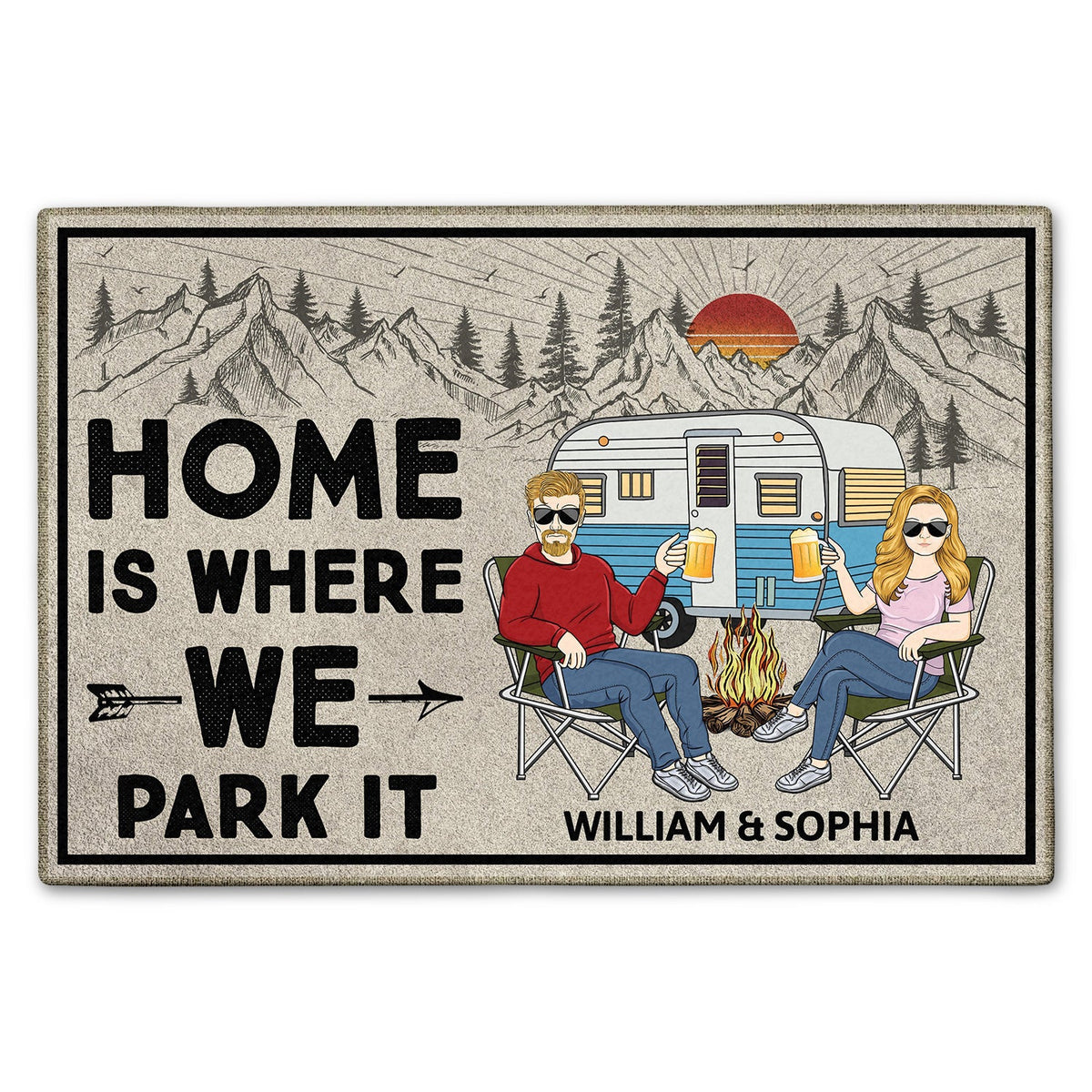 Home Is Where We Park It - Anniversary, Loving Gifts For Couples, Husb ...