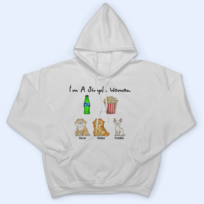 I'm A Simple Woman Funny Cartoon Cat - Gift For Cat Lovers - Personalized T Shirt