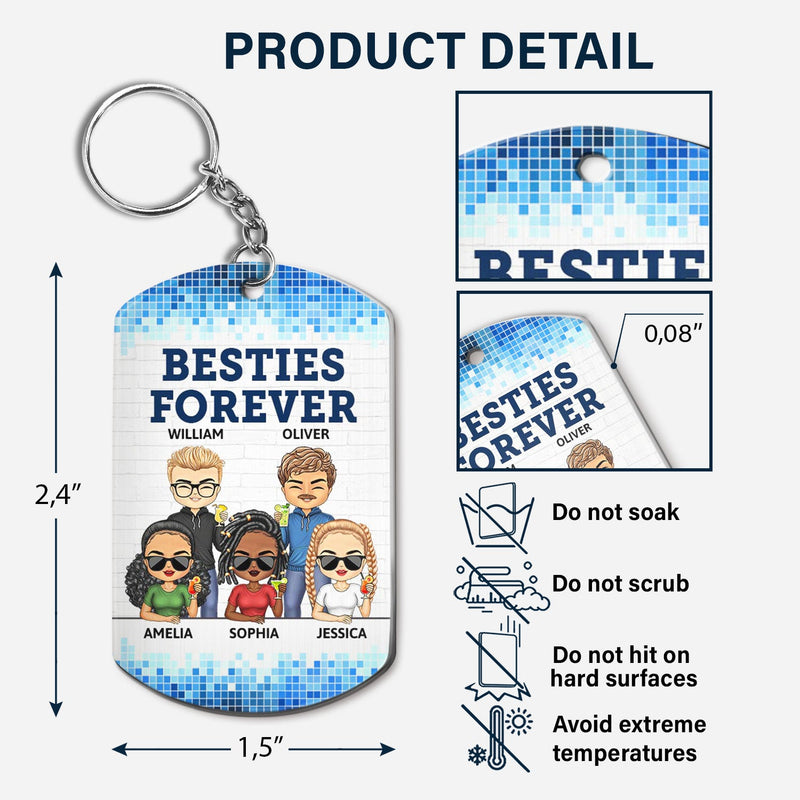 You Won't Have To Face Them Alone - Funny, Anniversary, Birthday Gifts For Besties, Colleagues, Siblings - Personalized Aluminum Keychain