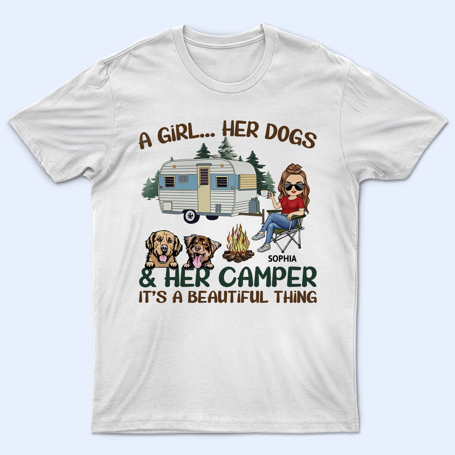 It's A Beautiful Thing - Camping Gift For Dog Lovers, Cat Lovers - Personalized T Shirt
