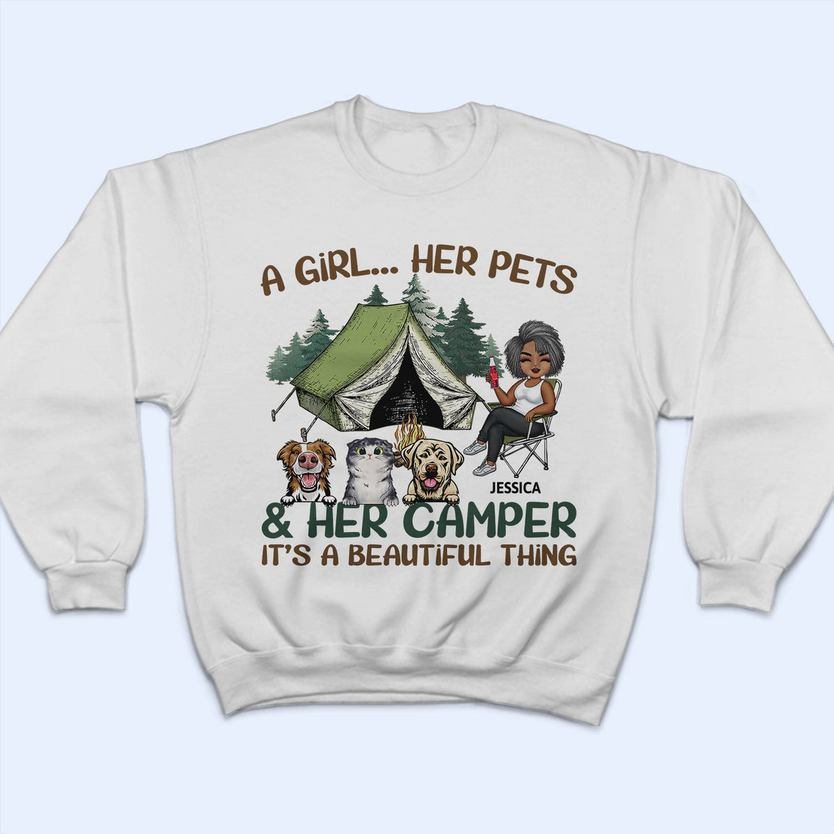 C'est une belle chose - Cadeau de camping pour les amoureux des chiens et des chats - T-shirt personnalisé