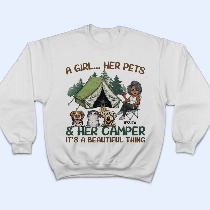 C'est une belle chose - Cadeau de camping pour les amoureux des chiens et des chats - T-shirt personnalisé