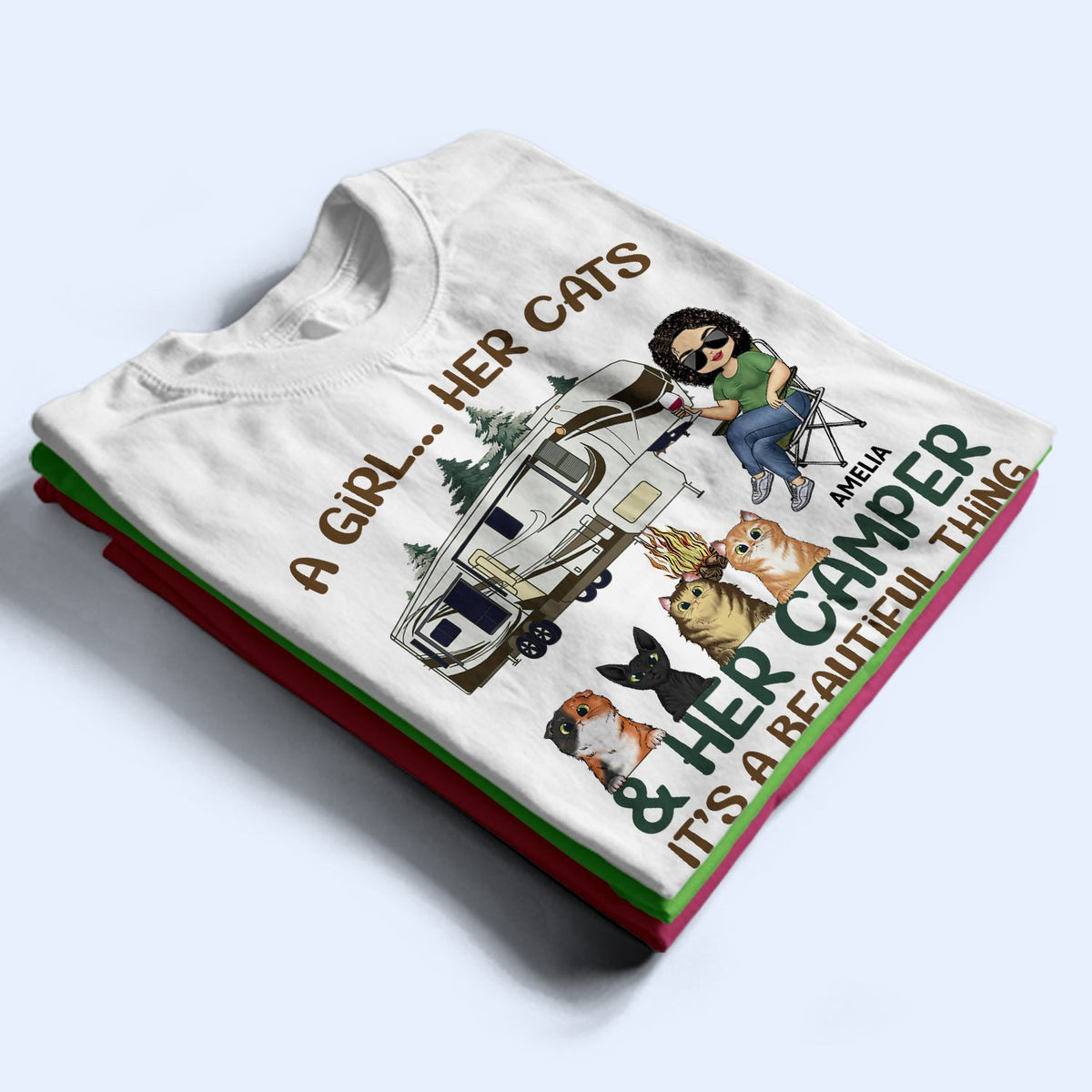 C'est une belle chose - Cadeau de camping pour les amoureux des chiens et des chats - T-shirt personnalisé