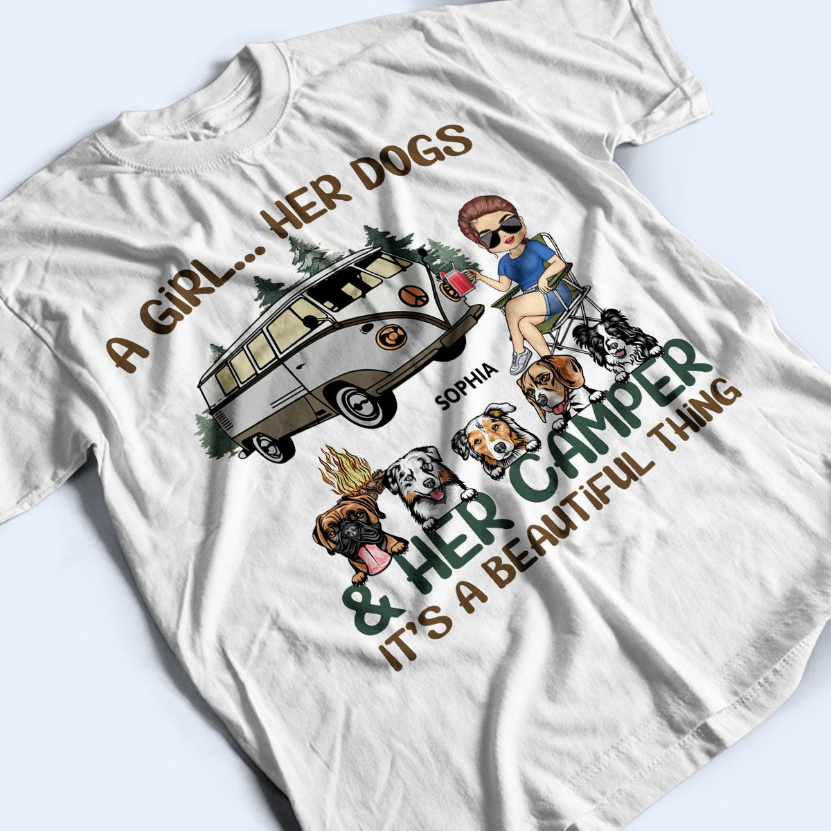 C'est une belle chose - Cadeau de camping pour les amoureux des chiens et des chats - T-shirt personnalisé