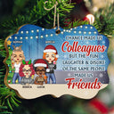 You Are The Reason I Don't Punch People At Work - Christmas Gifts For Colleagues, Coworker, Besties - Personalized Medallion Wooden Ornament