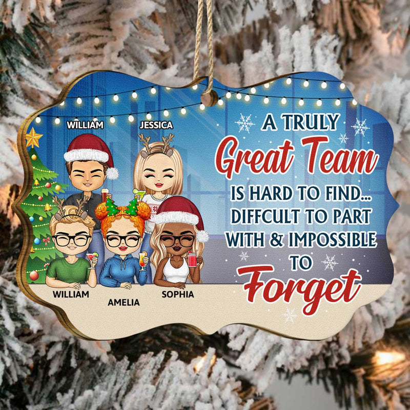 You Are The Reason I Don't Punch People At Work - Christmas Gifts For Colleagues, Coworker, Besties - Personalized Medallion Wooden Ornament