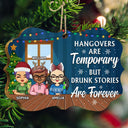 Here's To Another Year Of Bonding Over Alcohol - Christmas Gifts For Colleagues, Coworker, Besties - Personalized Medallion Wooden Ornament