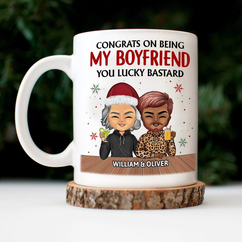 Congrats On Being My Husband Chibi - Christmas Gift For Couples, Family - Personalized Mug