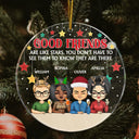 Good Friends Are Like Stars - Christmas Gifts For Besties, Best Friends - Personalized Circle Acrylic Ornament