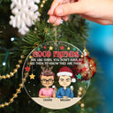 Good Friends Are Like Stars - Christmas Gifts For Besties, Best Friends - Personalized Circle Acrylic Ornament