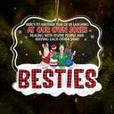 Here's To Another Year Of Us - Christmas Gifts For Besties, Best Friends - Personalized Custom Shaped Acrylic Ornament