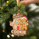 Grandma's Cookie Tasting Crew - Christmas, Loving Gift For Mom, Grandma, Grandparents, Family - Personalized Wooden Cutout Ornament