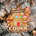 Grandma's Cookie Tasting Crew - Christmas, Loving Gift For Mom, Grandma, Grandparents, Family - Personalized Wooden Cutout Ornament