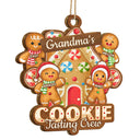 Grandma's Cookie Tasting Crew - Christmas, Loving Gift For Mom, Grandma, Grandparents, Family - Personalized Wooden Cutout Ornament
