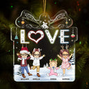 Love Grandkids - Christmas Gift For Parents, Grandparents, Family - Personalized Custom Shaped Acrylic Ornament