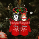 Wool Gloves - Christmas Gift For Dog Lovers, Cat Lovers - Personalized Cutout Acrylic Ornament