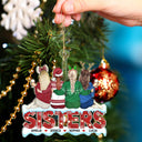 Sistas - Anniversary, Christmas Gift For Sisters, Besties, Siblings, Family - Personalized Cutout Acrylic Ornament
