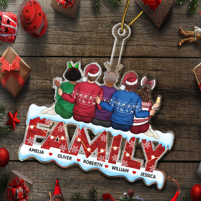 Sistas - Anniversary, Christmas Gift For Sisters, Besties, Siblings, Family - Personalized Cutout Acrylic Ornament