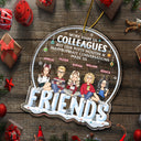 Le travail a fait de nous des collègues, mais notre bouche est grossière ! Cadeau de Noël pour collègue, meilleur ami, meilleure amie ! Décoration acrylique personnalisée en forme de cœur