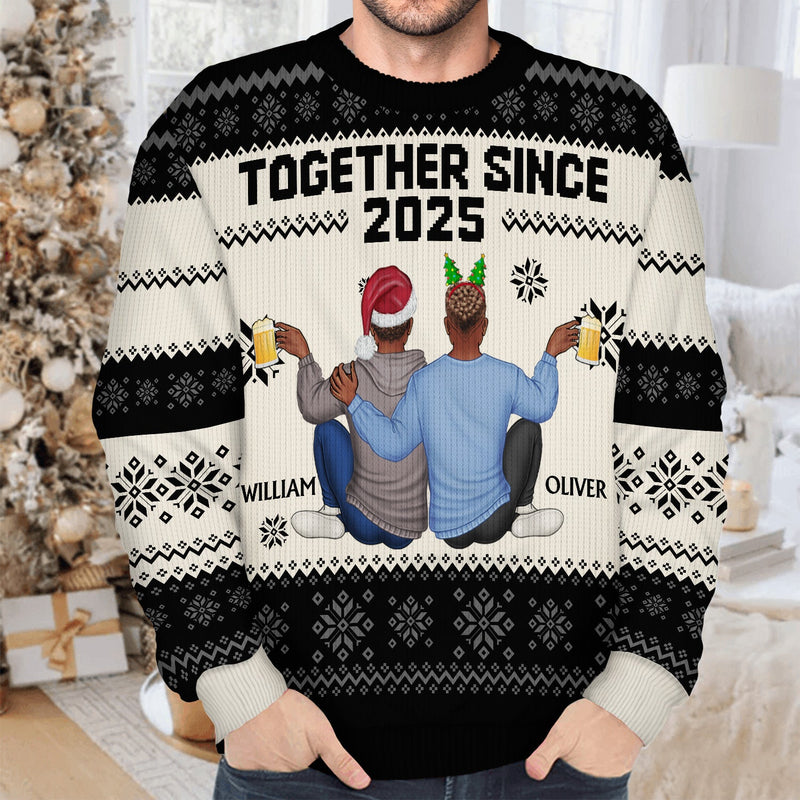 Ensemble depuis - Cadeau de Noël pour couples, mari, femme - Pull moche unisexe personnalisé