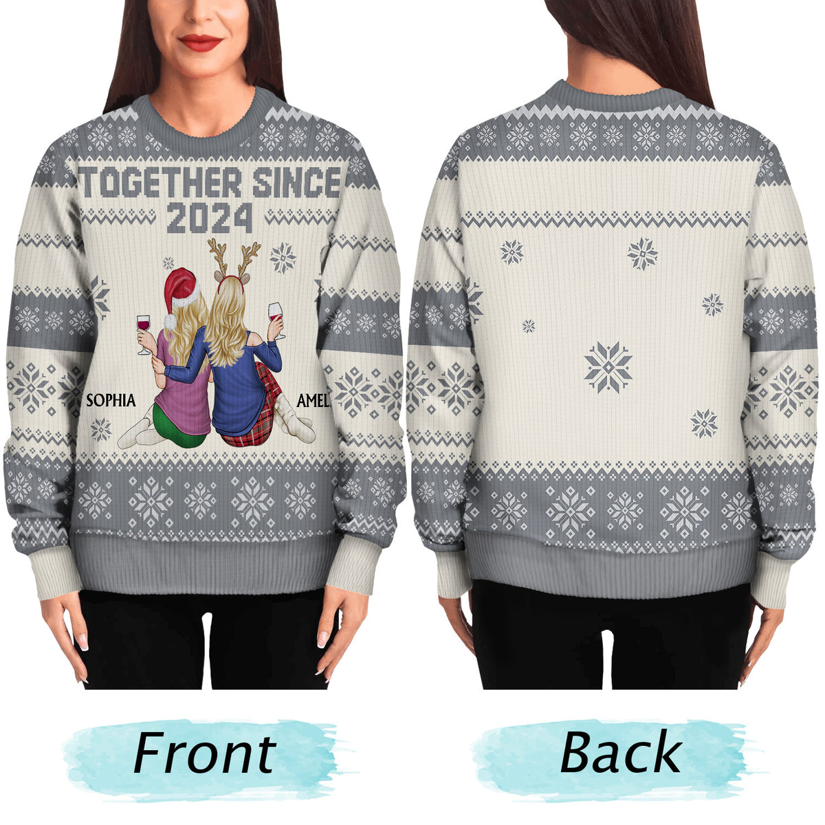 Husband wife 2024 christmas sweaters