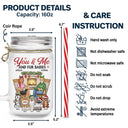 You And Me And The Dogs - Christmas Gift For Couple, Cat, Dog, Pet Lover - Personalized Mason Jar Cup With Straw