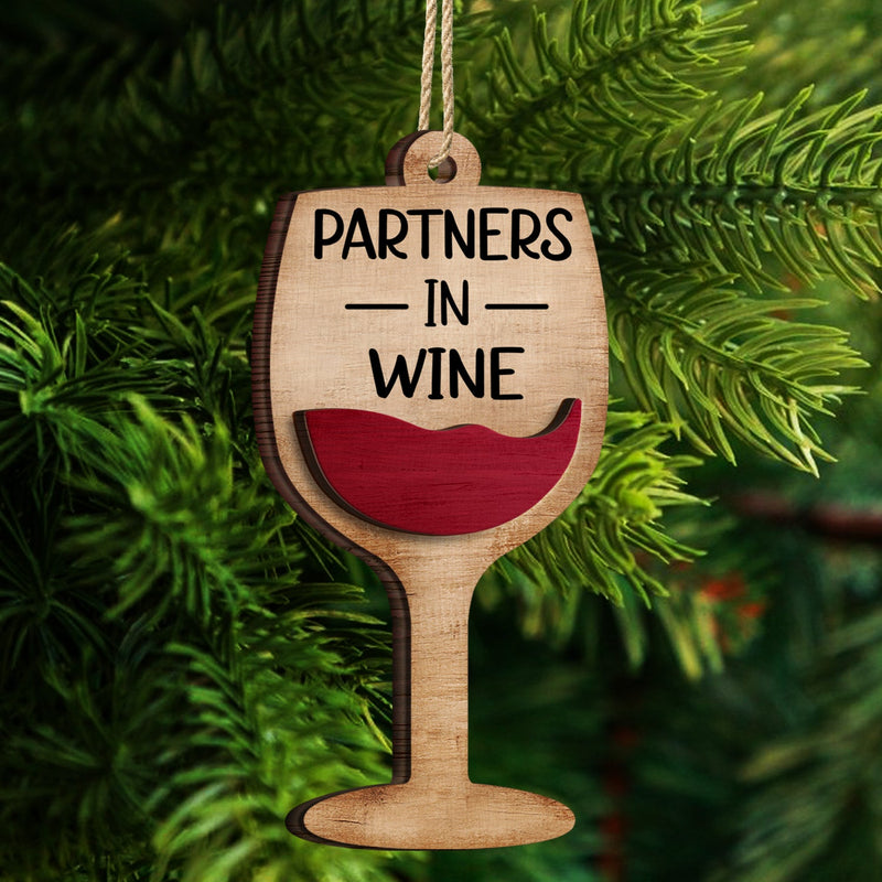 Warning The Girls Are Drinking Again - Christmas Gifts For Best Friends, Besties - Personalized 2-Layered Wooden Ornament