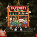 Fête des partenaires de crime Chibi - Cadeaux de Noël pour les meilleurs amis - Décoration en acrylique découpée personnalisée