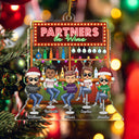 Fête des partenaires de crime Chibi - Cadeaux de Noël pour les meilleurs amis - Décoration en acrylique découpée personnalisée