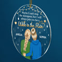 Maybe I Can't Stop The Downpour - Christmas Gifts For Best Friends, Sisters, Daughters - Personalized Circle Acrylic Ornament